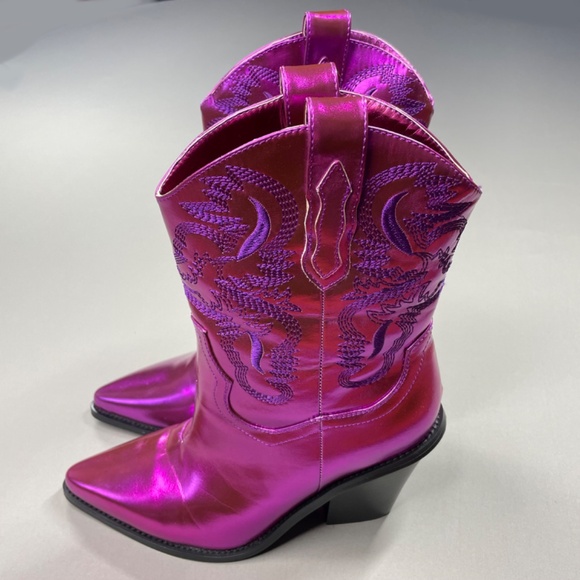 NEW Billini Boots Womens 9 purple black Sergio cowboy cowgirl western festival - Picture 4 of 13